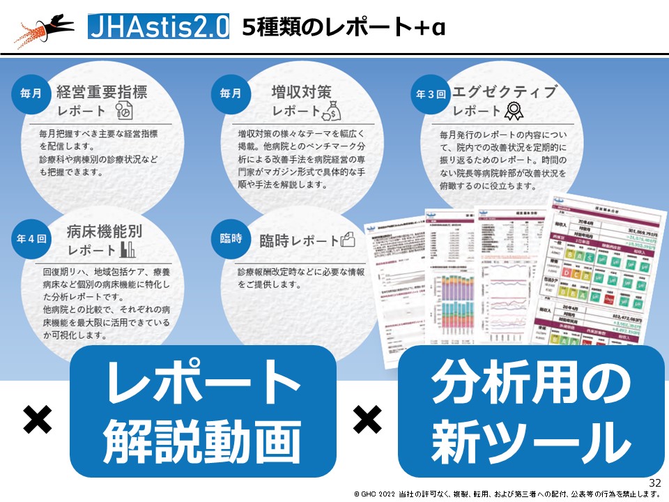 JHAstis2.0 5種類のレポート+α